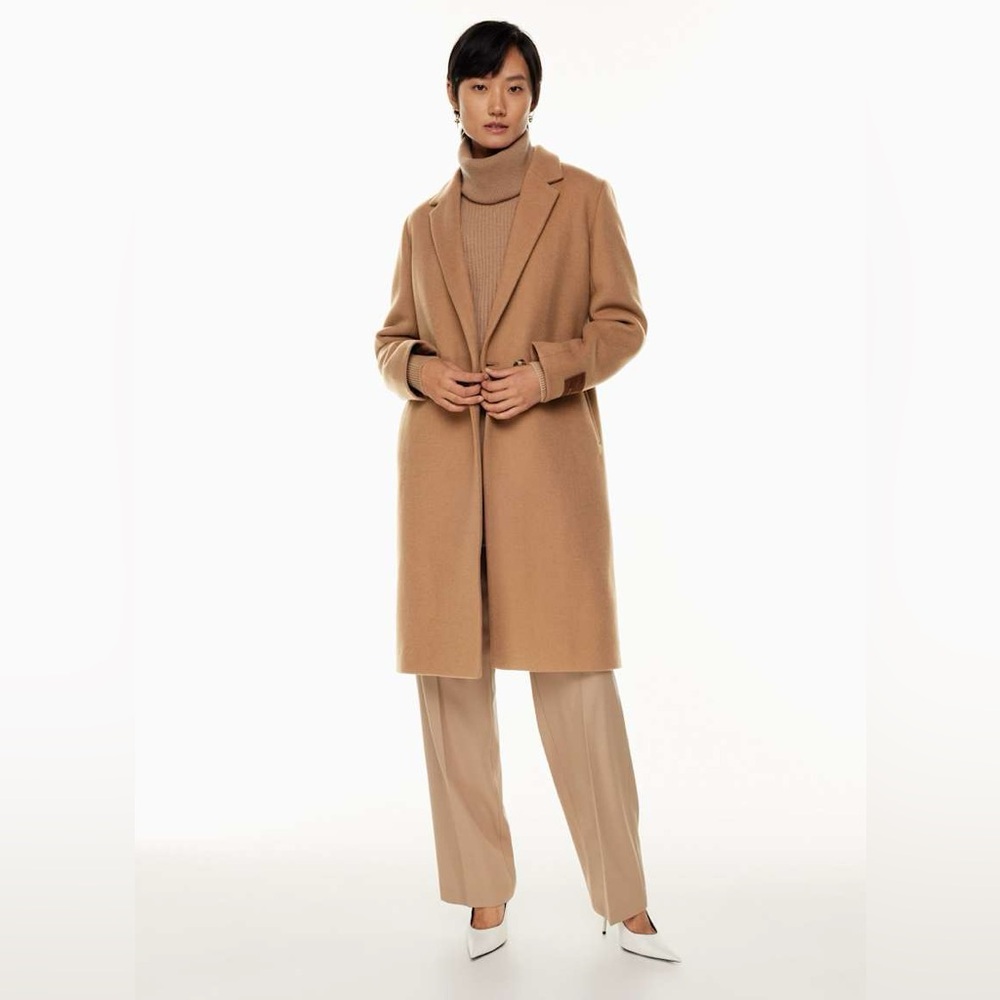 Aritzia Babaton tan camel wool coat size small - Picture 2 of 15